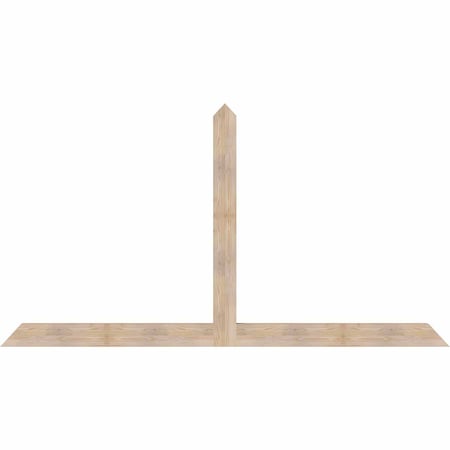 Ekena Millwork Portland Smooth Timber Gable Bracket, Douglas Fir, 108"W x 58"H x 3 1/2"D x 5 1/2"F, 13/12 Pitch GBW108X58X0406POR00SDF